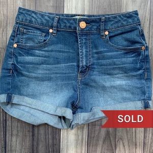 Charlotte Russe High Rise Stretchy Denim Shorts